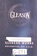 Gleason-Gleason No. 13, Universal Gear Testing Machine, Operators Instruction Manual-#13-No. 13-01